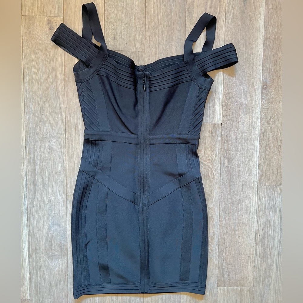 House of CB Black Bandage Bodycon Mini Dress - Picture 2 of 9